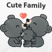 Fotoliu din burete pentru copii, Din tesatura minky, Cute Family, New Baby, 9 luni - 5 ani, Cu Husa detasabila, Gray BYN41222