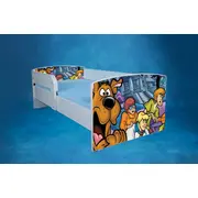 Pat Unisex Cu Scooby Doo Cu Saltea SafeNest 140x70 Inclusa, Varianta Fara Sertar Ptv1656
