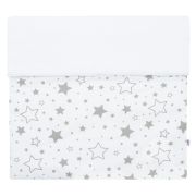 Paturica cu doua fete, Dimensiune mare 80x102 cm, Din materiale certificate Oeko Tex Standard 100, New Baby, Waffle white stars BYN43929