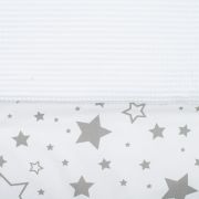 Paturica cu doua fete, Dimensiune mare 80x102 cm, Din materiale certificate Oeko Tex Standard 100, New Baby, Waffle white stars BYN43929
