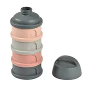 Recipient lapte praf 4 compartimente Beaba Mineral Grey/Pink ERFB911713