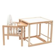 Scaun de masa, 2 in 1, Din lemn, Inaltime 93 cm, Victory Natur, New Baby BYN10585