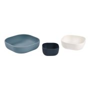 Set 3 boluri din silicon Beaba Night Blue ERFB913566