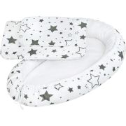 Set 3 piese, Baby Nest, Cu paturica si pernuta, New Baby, Grey stars BYN33692
