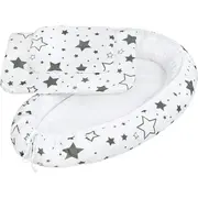 Set 3 piese, Baby Nest, Cu paturica si pernuta, New Baby, Grey stars BYN33692