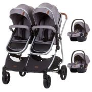 Carucior gemeni chipolino duo smart 3 in 1 graphite hubst-kbds02302gt