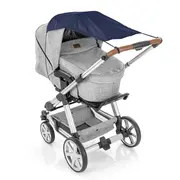 Copertina pentru protectie solara UV 50+, parasolar pentru carucior de copii, model universal, bleumarin, Reer ShineSafe Bleu 84213