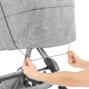 Copertina pentru protectie solara UV 50+, parasolar pentru carucior de copii, model universal, negru, Reer ShineSafe Black 84191