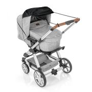 Copertina pentru protectie solara UV 50+, parasolar pentru carucior de copii, model universal, negru, Reer ShineSafe Black 84191