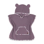 Qmini - Poncho baie, Cu gluga, buzunar si urechi, Materiale certificate Oeko Tex Standard 100, 1 - 4 ani, Heather BYN6426972019552