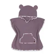 Qmini - Poncho baie, Cu gluga, buzunar si urechi, Materiale certificate Oeko Tex Standard 100, 1 - 4 ani, Heather BYN6426972019552