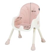 Scaun de masa 2 in 1 Juju Eat&Smile, Pink JUJJU1027-Pink