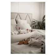 Suport De Dormit Babynest 2in1 Bara Protectie Patut Premium In Sepia Rose By Babysteps, 95x53 Cm Pjb489641