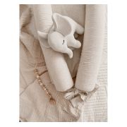 Suport De Dormit Babynest 2in1 Bara Protectie Patut Premium In Sepia Rose By Babysteps, 95x53 Cm Pjb489641