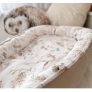 Suport De Dormit Babynest Premium Bumbac Si Catifea Goose Family - Vintage Beige By Babysteps, 89x56 Cm Pjb603033
