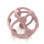 Jucarie pentru dentitie si minge 2in1, silicon, roz, 0 luni+, Reer Bite&Play 79284