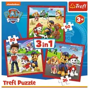 PUZZLE TREFL 3IN1 PATRULA CATELUSILOR CATELUSII FERICITI VIV34867