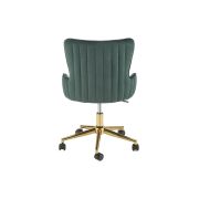 Scaun birou din catifea hm timoteo, baza cromata aurie, rotire 360 ˚, 100 kg, verde drm10135