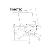 Scaun birou din catifea hm timoteo, baza cromata aurie, rotire 360 ˚, 100 kg, verde drm10135