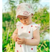 Sepcuta De Soare 6 Luni - 6 Ani Reglabila Din Bambus Cu Cozoroc Pentru Protectie, Boho Pjb601350