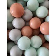 Set 200 Bile din Plastic Colorate, 7 cm Flumi FM3302911 BBJFM3302911_Verde Menta/Gri Deschis/Piersica