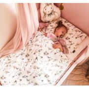Set Pilota 220x75 Cm Si Perna 40 X 60 Cm Pentru Prescolari, Bumbac Premium Si Umplutura Hipoalergenica Babysoft, Fata Dubla, Animals Garden Pjb484516