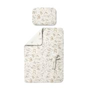 Set Pilota 75 X 100 Cm Si Perna 30 X 40 Cm Pentru Copii, Bumbac Premium Si Umplutura Hipoalergenica Babysoft, Fata Dubla, Boho Pjb489115
