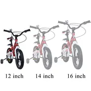 Bicicleta pentru copii 2-4 ani HappyCycles KidsCare, roti 12 inch, cu roti ajutatoare si frane pe disc, rosu SUPKC_HC12-red