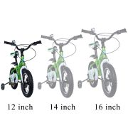 Bicicleta pentru copii 2-4 ani HappyCycles KidsCare, roti 12 inch, cu roti ajutatoare si frane pe disc, verde SUPKC_HC12-green
