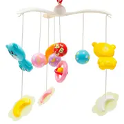 Carusel muzical pentru patut bebelusi, Cu proiectii, Cu melodii si sunete ale naturii, Cu 11 jucarii, Baby Mix, Red BYN37046