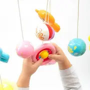 Carusel muzical pentru patut bebelusi, Cu proiectii, Cu melodii si sunete ale naturii, Cu 11 jucarii, Baby Mix, Red BYN37046