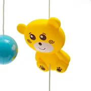 Carusel muzical pentru patut bebelusi, Cu proiectii, Cu melodii si sunete ale naturii, Cu 11 jucarii, Baby Mix, Red BYN37046