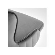 Scaun birou hm timoteo, stofa tip catifea, inaltime ajustabila, roti pivotante, cadru metalic auriu, 100 kg, gri drm10136