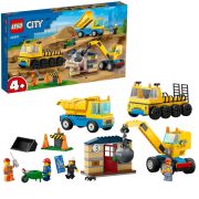 LEGO CITY CAMIOANE DE CONSTRUCTIE SI MACARA CU BILA PENTRU DEMOLARI 60391 VIVLEGO60391