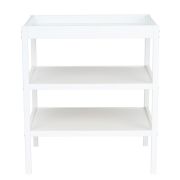 Qmini - Masuta de schimbat, Cu 2 polite pentru depozitare, Potrivita pentru saltelute de infasat de 70x50 cm, Inaltime 86 cm, Alb BYNQM-CHANGING_TABLE_WHITE
