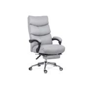 Scaun directorial off 422, perne duble, piele ecologica, suport picioare retractabil, mecanism a-sincron, 120 kg drm10137