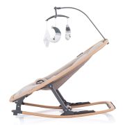 Scaunel balansoar chipolino velvet sand wood hubshevl02302sa