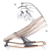 Scaunel balansoar chipolino velvet sand wood hubshevl02302sa
