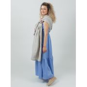 Sling cu inele isara silver grey bamboo linen