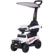 Masinuta de impins chipolino safari white cu maner si copertina hubrocsaf02101wh