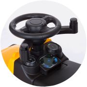 Masinuta de impins chipolino safari yellow cu maner si copertina hubrocsaf02103ye