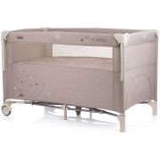 Patut pliabil chipolino relax sand linen cu laterala culisanta hubkosire234sl