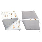 Aparatoare Laterala Patut, 2 Fete, Roar!, Velvet Gri, 180 X 35 Cm Pjb84551