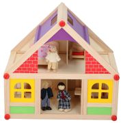 Casa de papusi din lemn Marionette 11 piese ERFED68746