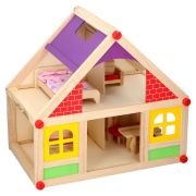 Casa de papusi din lemn Marionette 11 piese ERFED68746