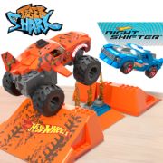 HOT WHEELS MONSTER TRUCK MEGA SET CONSTRUCTIE CURSA TIGER SHARK CHOMP VIVMTHKF88
