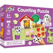 Puzzle - numaram animalele de la ferma ( 6 piese)