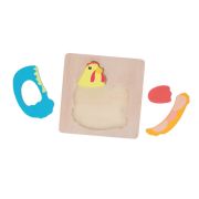 Puzzle din lemn Marionette Gaina 5 piese ERFED68040-GAI