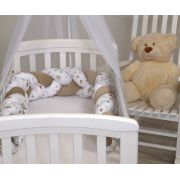 Aparatoare Laterala Pat Bumper Impletit, Inchidere Velcro, Bumbac Comori Din Natura, Bej 180x21 Cm Pjb85333