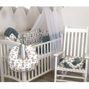 Aparatoare Laterala Patut, 2 Fete, Teddy, Velvet Khaki, 180 X 35 Cm Pjb85030